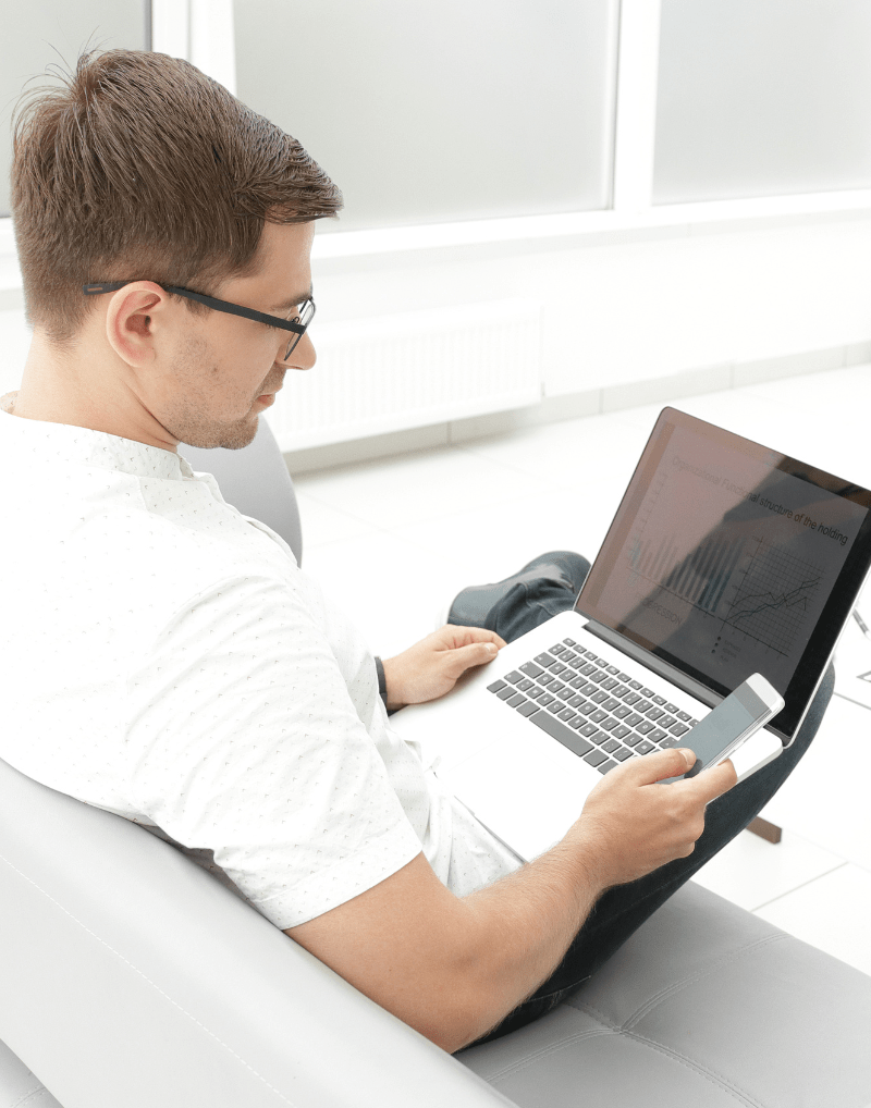 man on Online Trauma Therapy