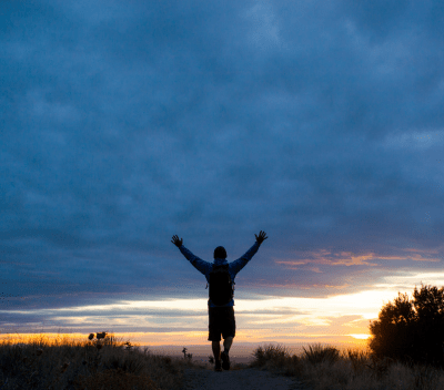 person looking at the sky